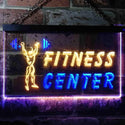 ADVPRO Fitness Center Dual Color LED Neon Sign st6-i0323 - Blue & Yellow