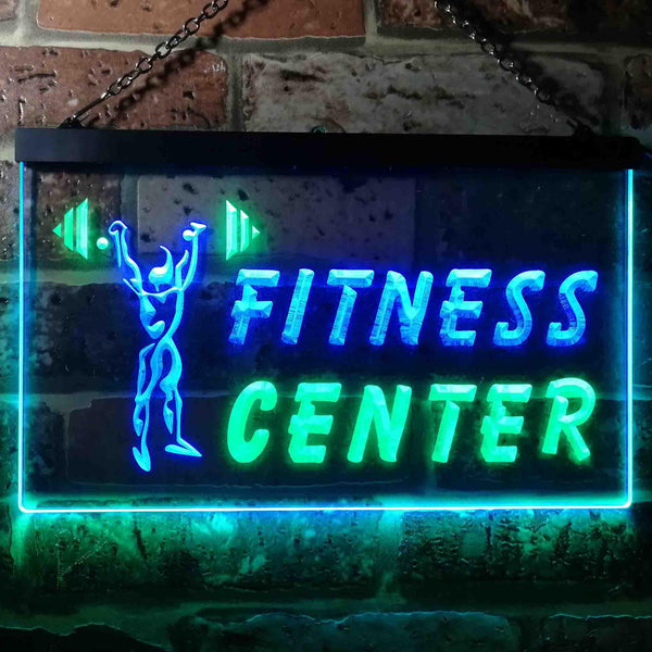 ADVPRO Fitness Center Dual Color LED Neon Sign st6-i0323 - Green & Blue
