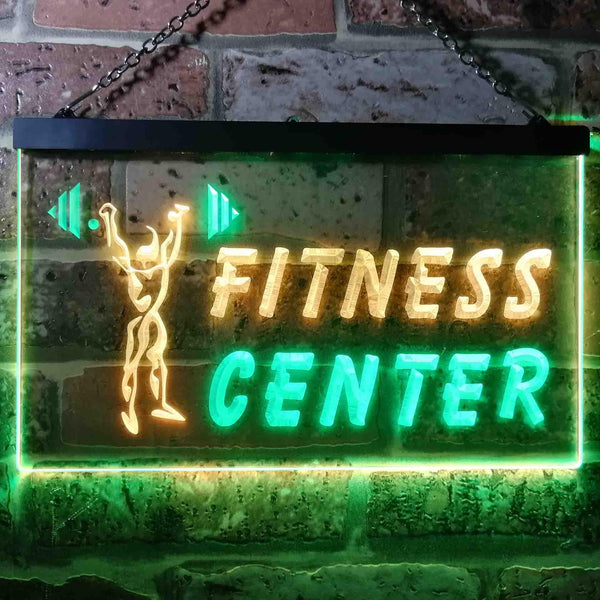ADVPRO Fitness Center Dual Color LED Neon Sign st6-i0323 - Green & Yellow