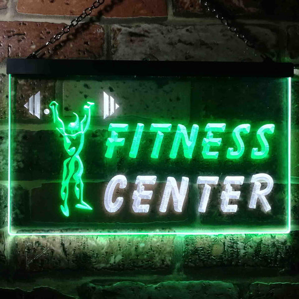 ADVPRO Fitness Center Dual Color LED Neon Sign st6-i0323 - White & Green