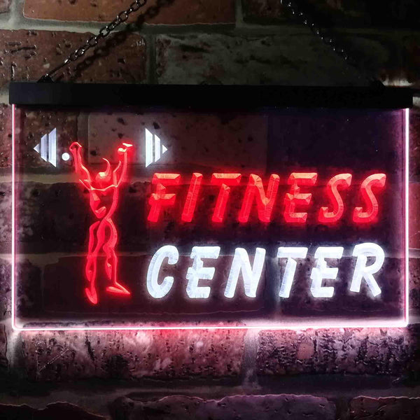 ADVPRO Fitness Center Dual Color LED Neon Sign st6-i0323 - White & Red