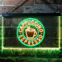 ADVPRO Cappuccino Espresso Coffee Dual Color LED Neon Sign st6-i0329 - Green & Yellow