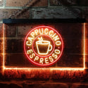 ADVPRO Cappuccino Espresso Coffee Dual Color LED Neon Sign st6-i0329 - Red & Yellow