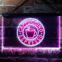 ADVPRO Cappuccino Espresso Coffee Dual Color LED Neon Sign st6-i0329 - White & Purple