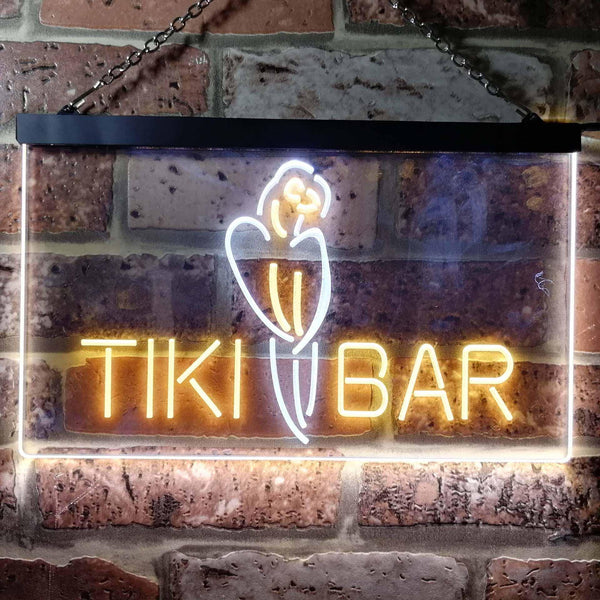 ADVPRO Tiki Bar Parrot Dual Color LED Neon Sign st6-i0331 - White & Yellow