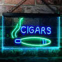 ADVPRO Cigars Lover Gifts Man Cave Room Dual Color LED Neon Sign st6-i0335 - Green & Blue