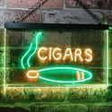 ADVPRO Cigars Lover Gifts Man Cave Room Dual Color LED Neon Sign st6-i0335 - Green & Yellow