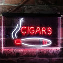 ADVPRO Cigars Lover Gifts Man Cave Room Dual Color LED Neon Sign st6-i0335 - White & Red