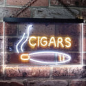 ADVPRO Cigars Lover Gifts Man Cave Room Dual Color LED Neon Sign st6-i0335 - White & Yellow