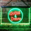 ADVPRO Cocktails Dreams Bar Pub Club Dual Color LED Neon Sign st6-i0336 - Green & Red