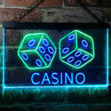ADVPRO Casino Man Cave Garage Dual Color LED Neon Sign st6-i0347 - Green & Blue