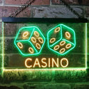 ADVPRO Casino Man Cave Garage Dual Color LED Neon Sign st6-i0347 - Green & Yellow