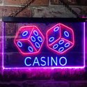 ADVPRO Casino Man Cave Garage Dual Color LED Neon Sign st6-i0347 - Red & Blue
