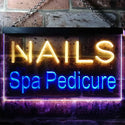 ADVPRO Nails Spa Pedicure Beauty Salon Dual Color LED Neon Sign st6-i0357 - Blue & Yellow