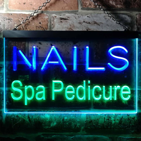 ADVPRO Nails Spa Pedicure Beauty Salon Dual Color LED Neon Sign st6-i0357 - Green & Blue