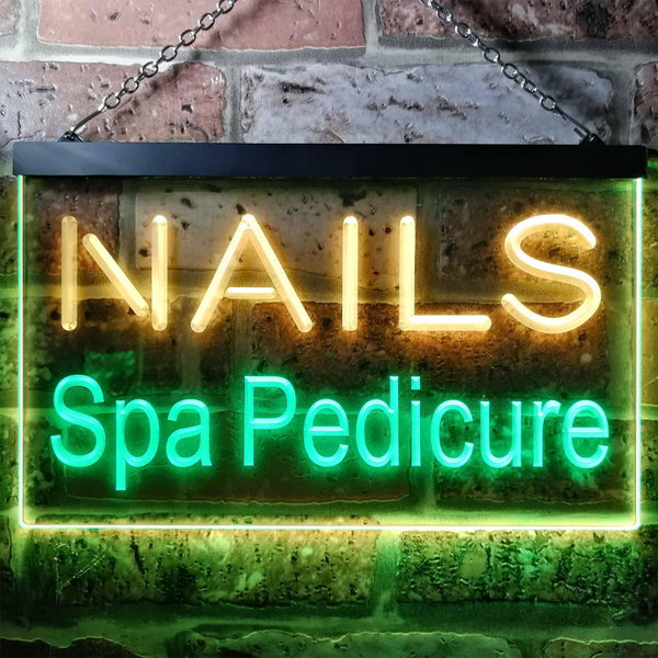 ADVPRO Nails Spa Pedicure Beauty Salon Dual Color LED Neon Sign st6-i0357 - Green & Yellow