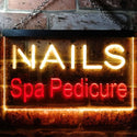 ADVPRO Nails Spa Pedicure Beauty Salon Dual Color LED Neon Sign st6-i0357 - Red & Yellow