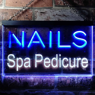 ADVPRO Nails Spa Pedicure Beauty Salon Dual Color LED Neon Sign st6-i0357 - White & Blue