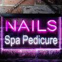 ADVPRO Nails Spa Pedicure Beauty Salon Dual Color LED Neon Sign st6-i0357 - White & Purple
