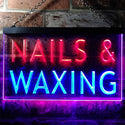 ADVPRO Nails Waxing Beauty Salon Display Dual Color LED Neon Sign st6-i0358 - Blue & Red