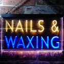 ADVPRO Nails Waxing Beauty Salon Display Dual Color LED Neon Sign st6-i0358 - Blue & Yellow