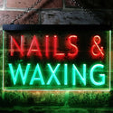 ADVPRO Nails Waxing Beauty Salon Display Dual Color LED Neon Sign st6-i0358 - Green & Red