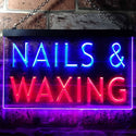 ADVPRO Nails Waxing Beauty Salon Display Dual Color LED Neon Sign st6-i0358 - Red & Blue