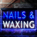 ADVPRO Nails Waxing Beauty Salon Display Dual Color LED Neon Sign st6-i0358 - White & Blue