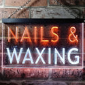 ADVPRO Nails Waxing Beauty Salon Display Dual Color LED Neon Sign st6-i0358 - White & Orange