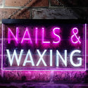 ADVPRO Nails Waxing Beauty Salon Display Dual Color LED Neon Sign st6-i0358 - White & Purple