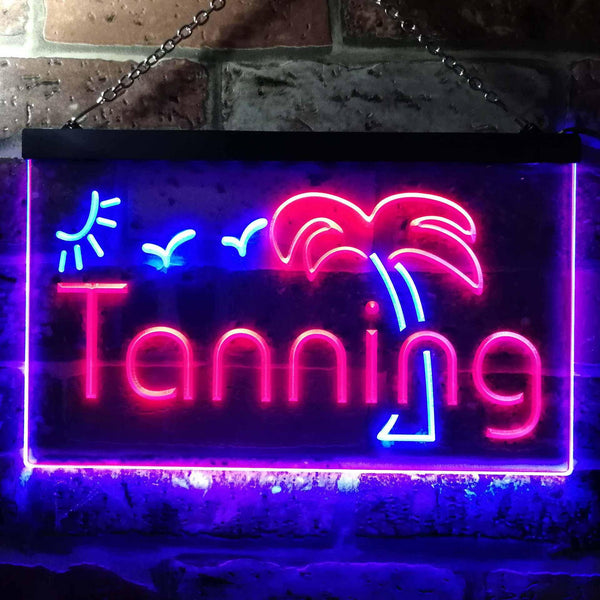 ADVPRO Tanning Sun Bathing Dual Color LED Neon Sign st6-i0359 - Blue & Red