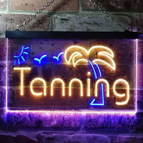 ADVPRO Tanning Sun Bathing Dual Color LED Neon Sign st6-i0359 - Blue & Yellow