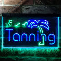 ADVPRO Tanning Sun Bathing Dual Color LED Neon Sign st6-i0359 - Green & Blue