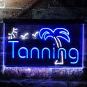 ADVPRO Tanning Sun Bathing Dual Color LED Neon Sign st6-i0359 - White & Blue