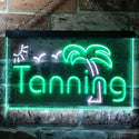 ADVPRO Tanning Sun Bathing Dual Color LED Neon Sign st6-i0359 - White & Green