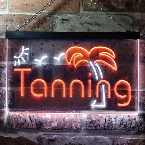 ADVPRO Tanning Sun Bathing Dual Color LED Neon Sign st6-i0359 - White & Orange