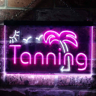 ADVPRO Tanning Sun Bathing Dual Color LED Neon Sign st6-i0359 - White & Purple