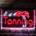 ADVPRO Tanning Sun Bathing Dual Color LED Neon Sign st6-i0359 - White & Red