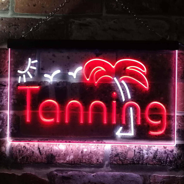 ADVPRO Tanning Sun Bathing Dual Color LED Neon Sign st6-i0359 - White & Red