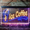 ADVPRO Ice Coffee Drink Dual Color LED Neon Sign st6-i0360 - Blue & Yellow