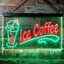 ADVPRO Ice Coffee Drink Dual Color LED Neon Sign st6-i0360 - Green & Red