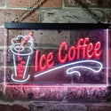 ADVPRO Ice Coffee Drink Dual Color LED Neon Sign st6-i0360 - White & Red
