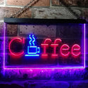 ADVPRO Coffee Cup Kitchen Cafe Display Dual Color LED Neon Sign st6-i0361 - Blue & Red