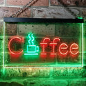 ADVPRO Coffee Cup Kitchen Cafe Display Dual Color LED Neon Sign st6-i0361 - Green & Red