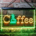 ADVPRO Coffee Cup Kitchen Cafe Display Dual Color LED Neon Sign st6-i0361 - Green & Yellow