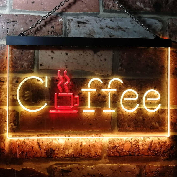 ADVPRO Coffee Cup Kitchen Cafe Display Dual Color LED Neon Sign st6-i0361 - Red & Yellow