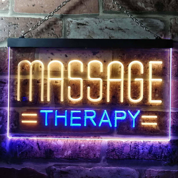 ADVPRO Massage Therapy Dual Color LED Neon Sign st6-i0364 - Blue & Yellow