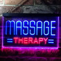 ADVPRO Massage Therapy Dual Color LED Neon Sign st6-i0364 - Red & Blue