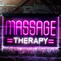 ADVPRO Massage Therapy Dual Color LED Neon Sign st6-i0364 - White & Purple