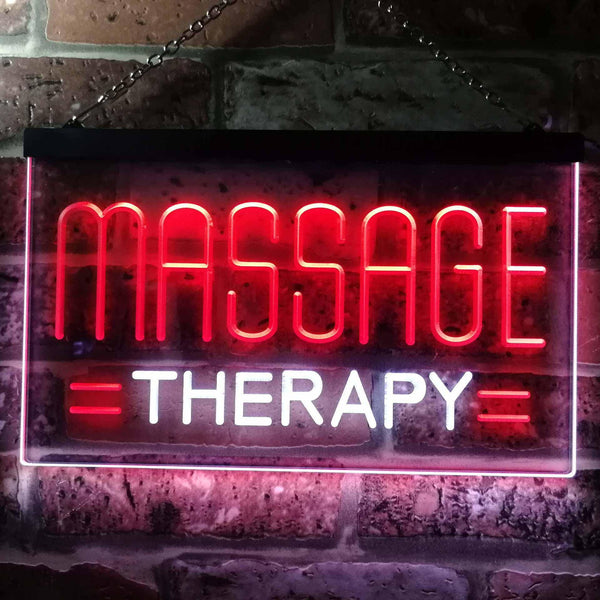 ADVPRO Massage Therapy Dual Color LED Neon Sign st6-i0364 - White & Red